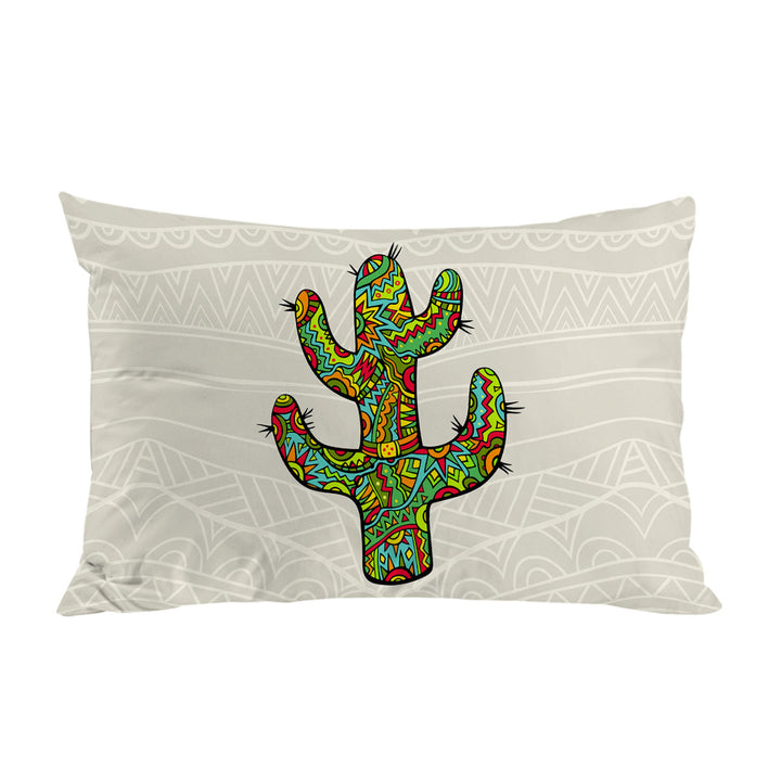 Multi Colored South American Cactus Pillow Cases