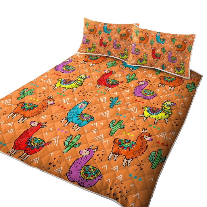 Multi Colored South American Llamas Quilts