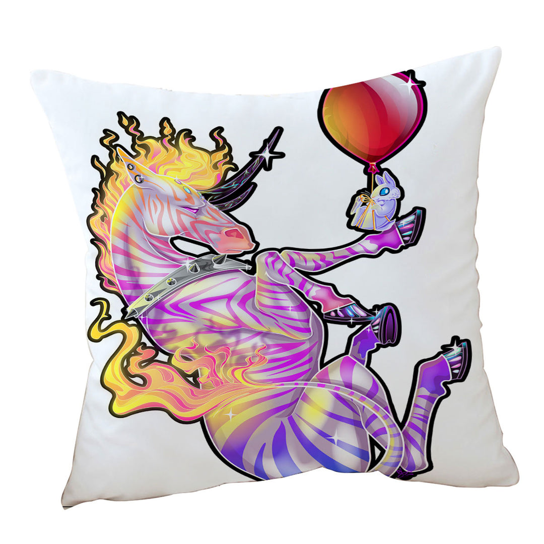 Multi Colored Throw Cushions Unicorn Zebra and Bunny