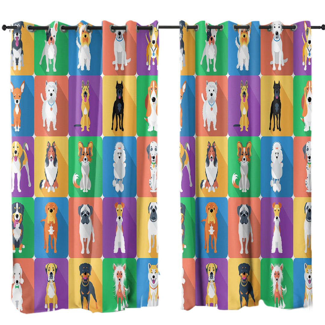 Multi Dog Panel Curtains