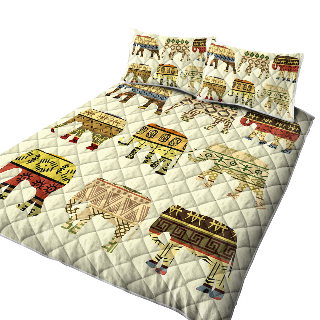 Multi Patterns Elephants Coverlets
