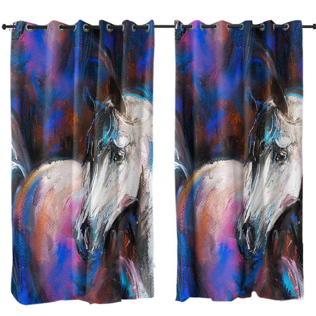 Multi colored Painted Horse Drapes