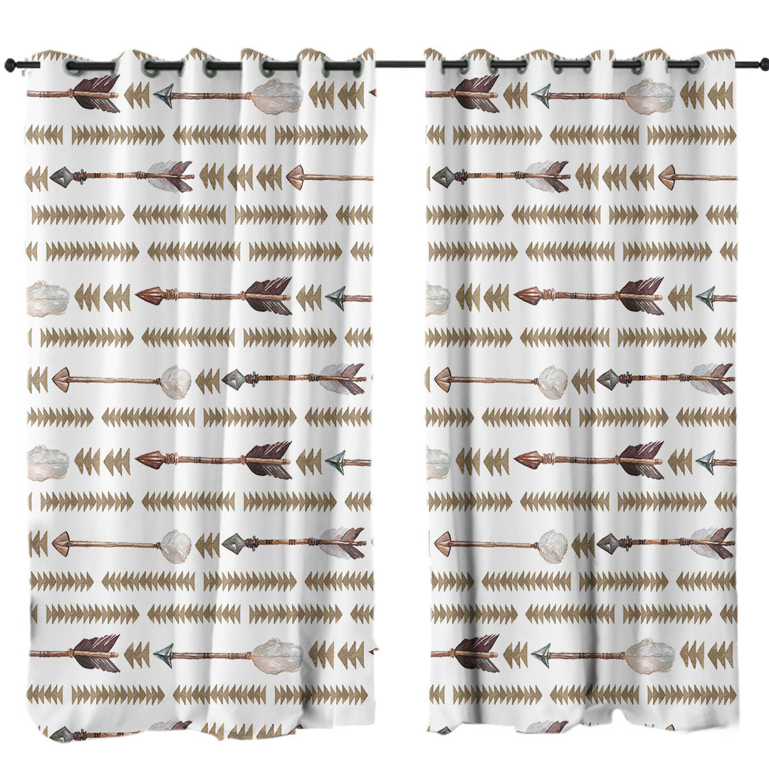 Native American Arrows Design Drapes and Curtains