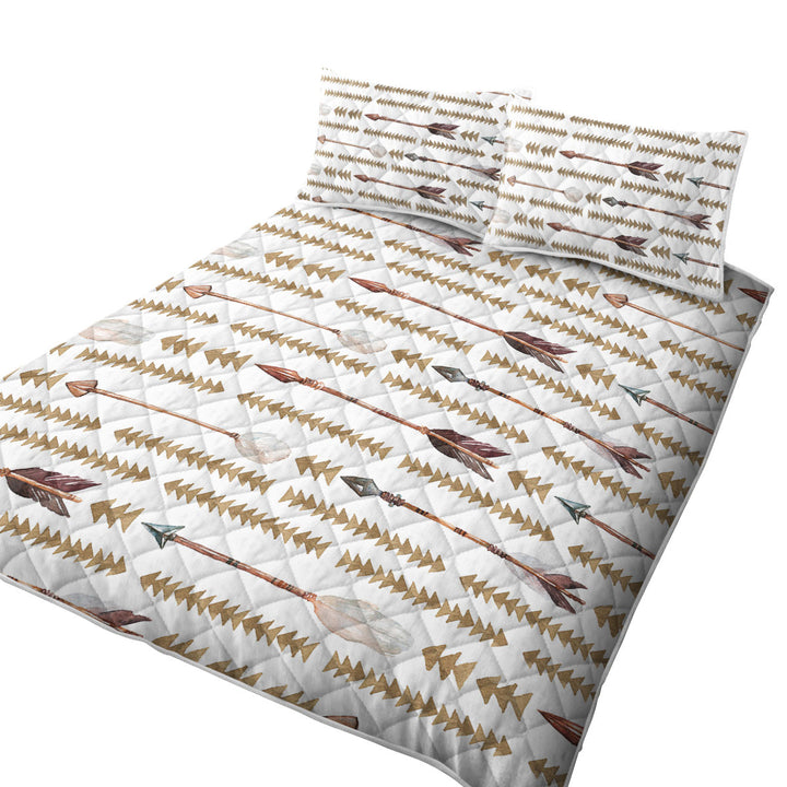 Native American Arrows Design King Quilt