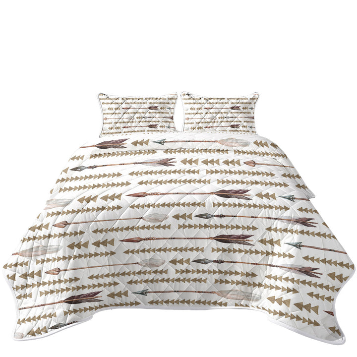 Native American Arrows Design King Size Bedspreads