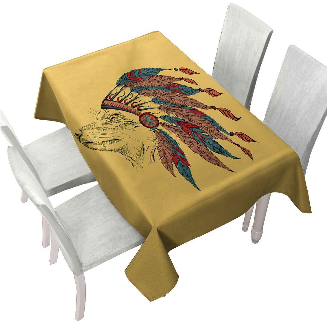 Native American Chief Fox Custom table cloth