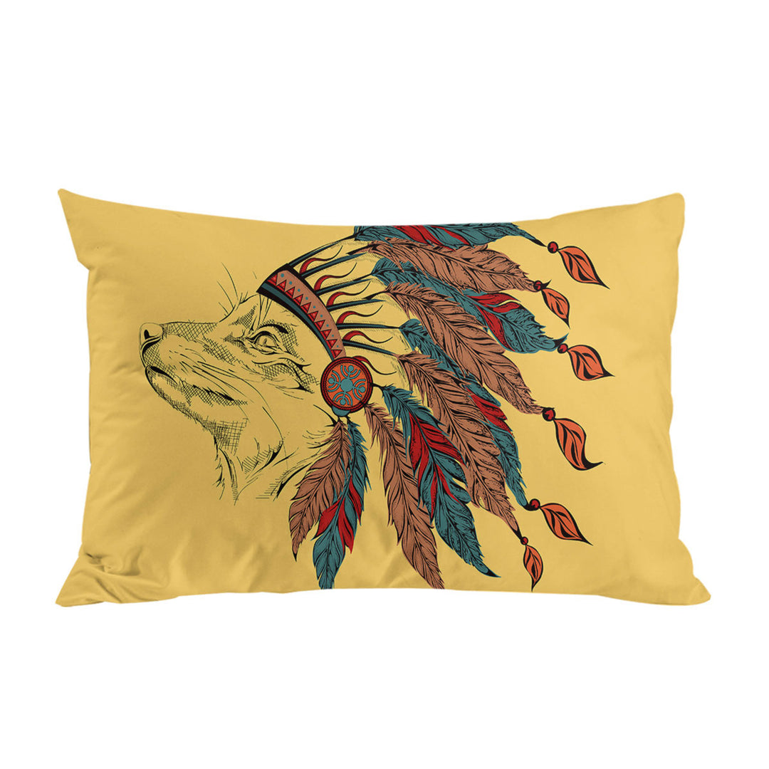 Native American Chief Fox King Pillow Cases