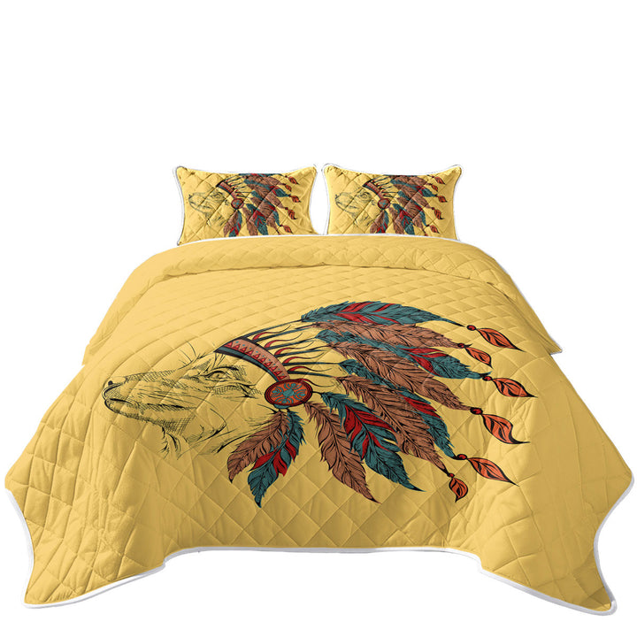Native American Chief Fox Quilt
