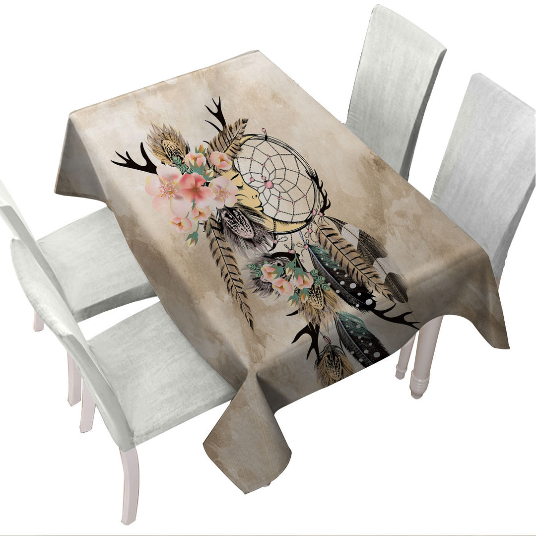 Native American Dream Catcher Tablecloth