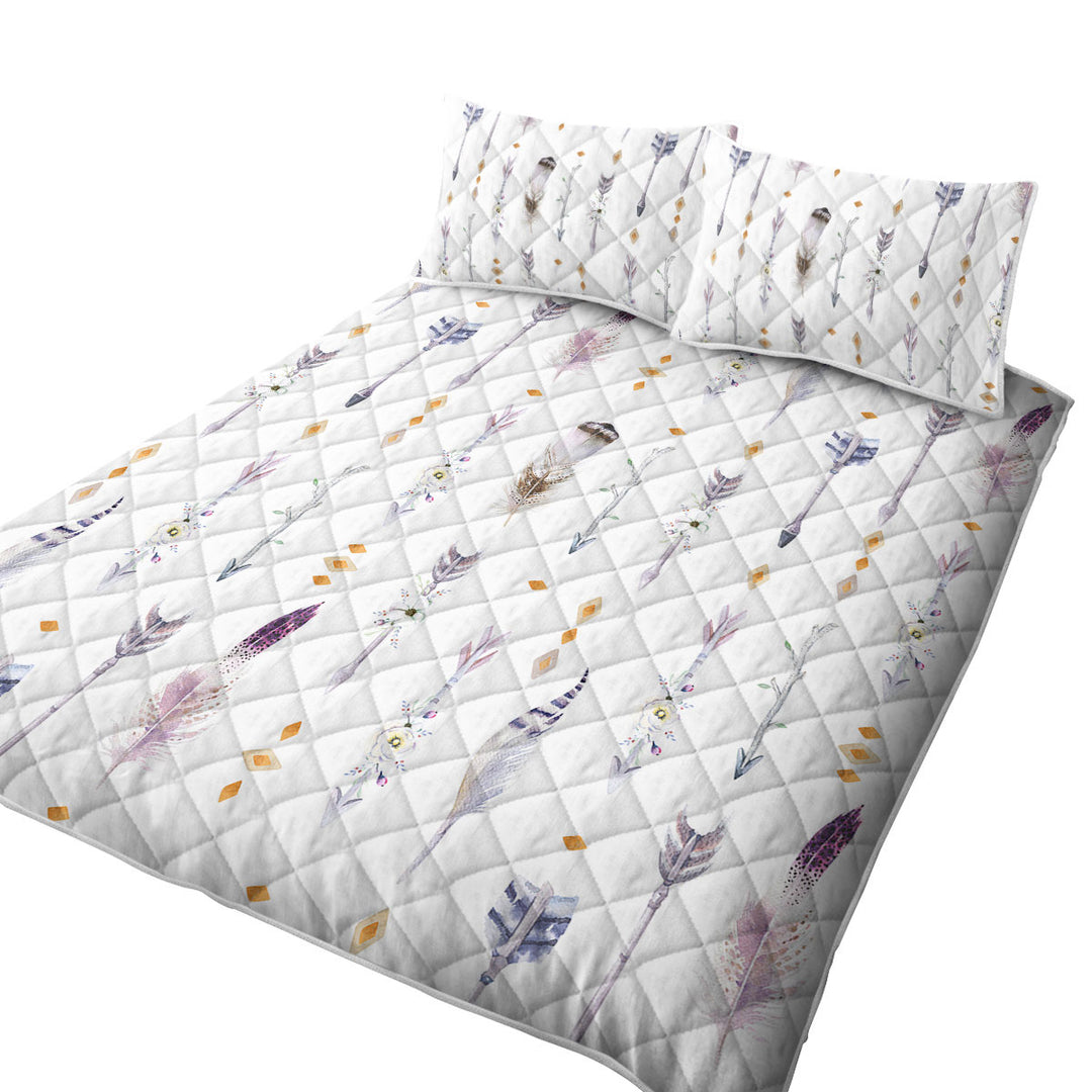 Native American Feathers and Arrows Coverlet