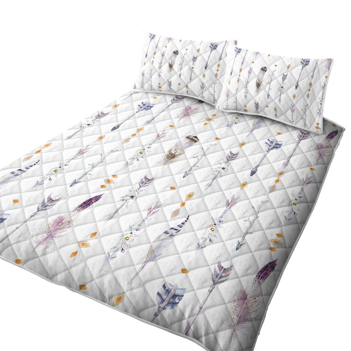 Native American Feathers and Arrows Coverlet