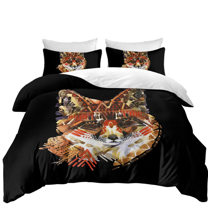 Native American Fox Art Duvet Covers