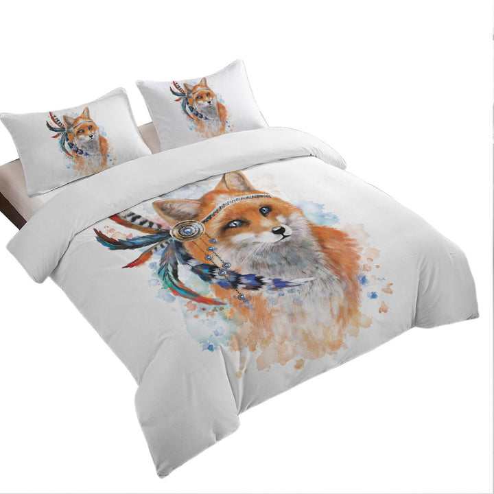 Native American Fox Duvet Covers