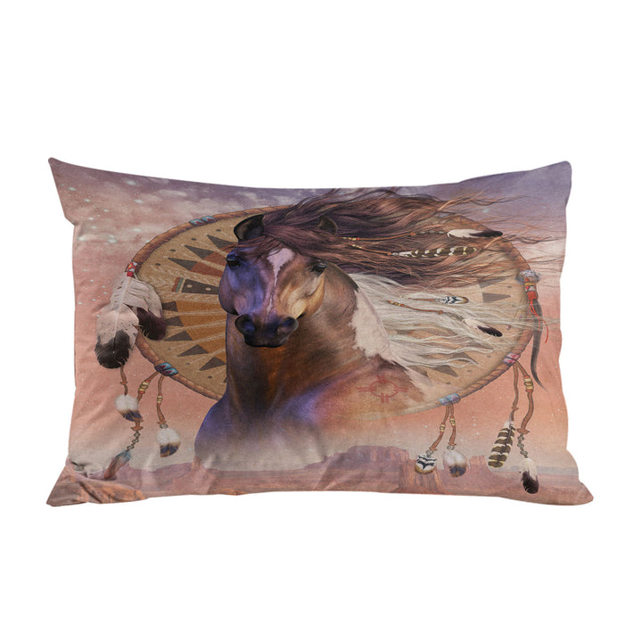 Native American Horse Spirit and Dream Catcher Pillow Case Covers