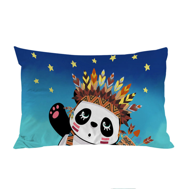 Native American Panda Custom Pillow Cases