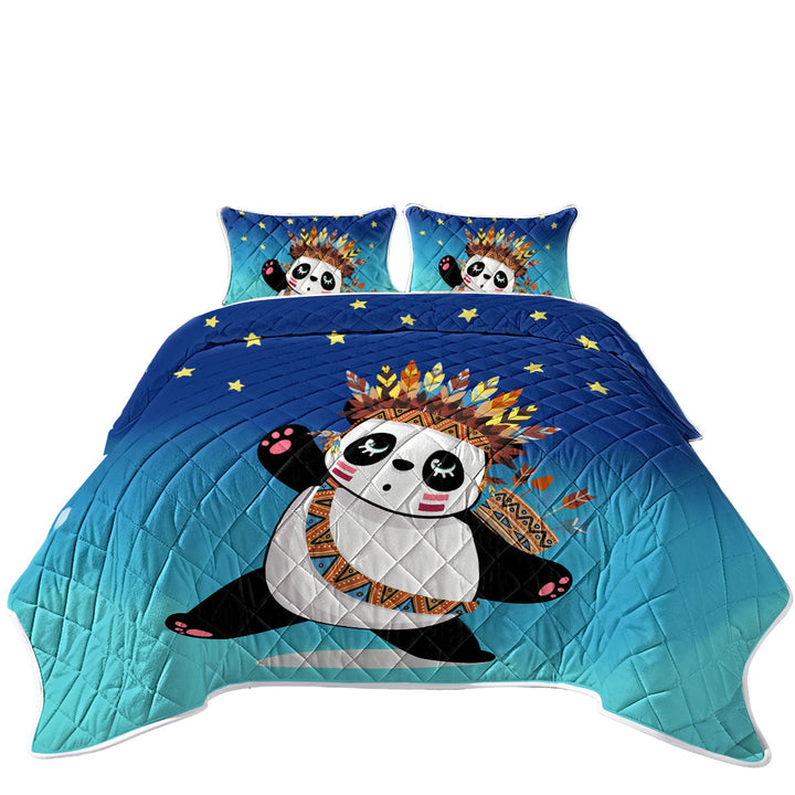 Native American Panda Summer Quilt