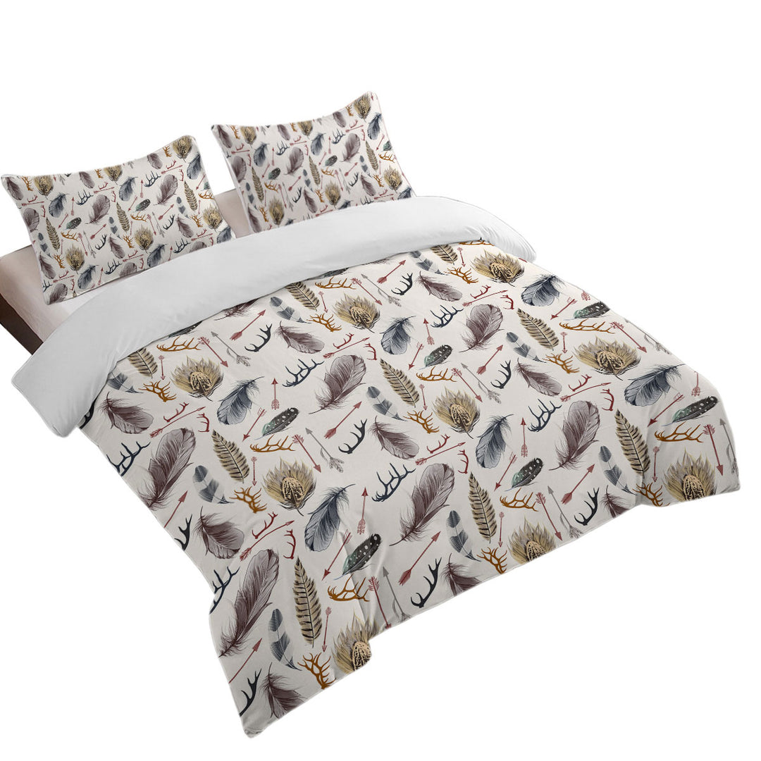 Native Pattern Deer Antlers Arrows and Feathers Donna Covers