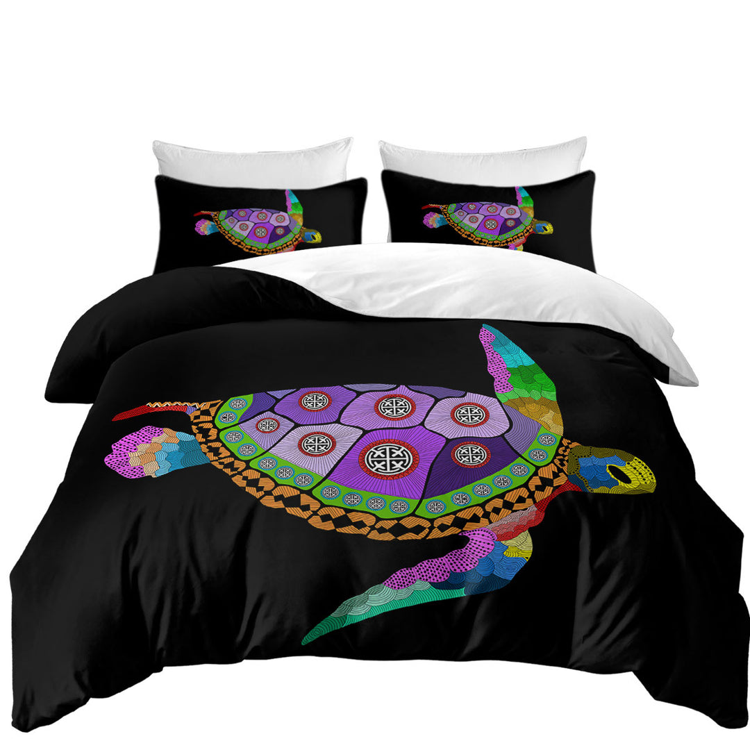 Native Purple Turtle Duvet Covers