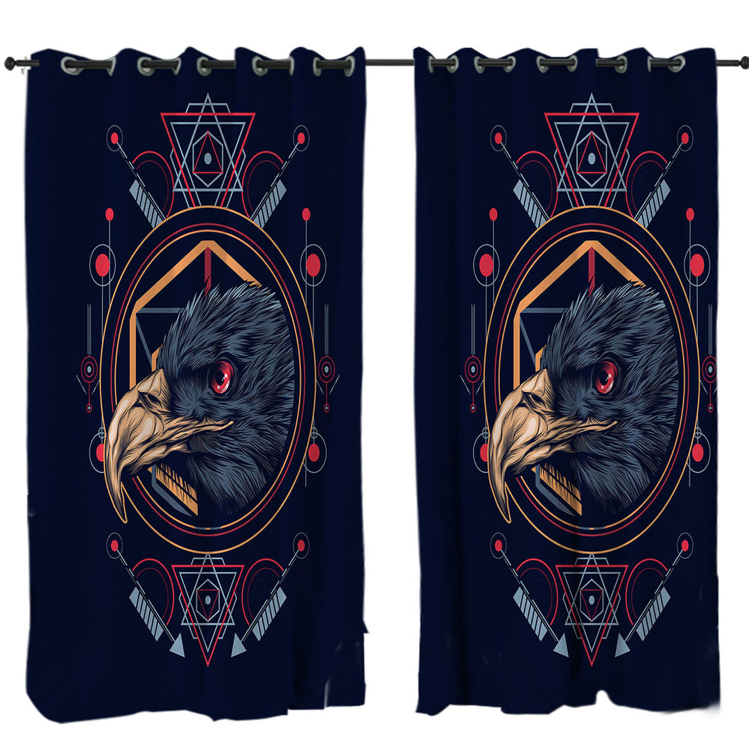 Native Spirit Black Eagle Curtains
