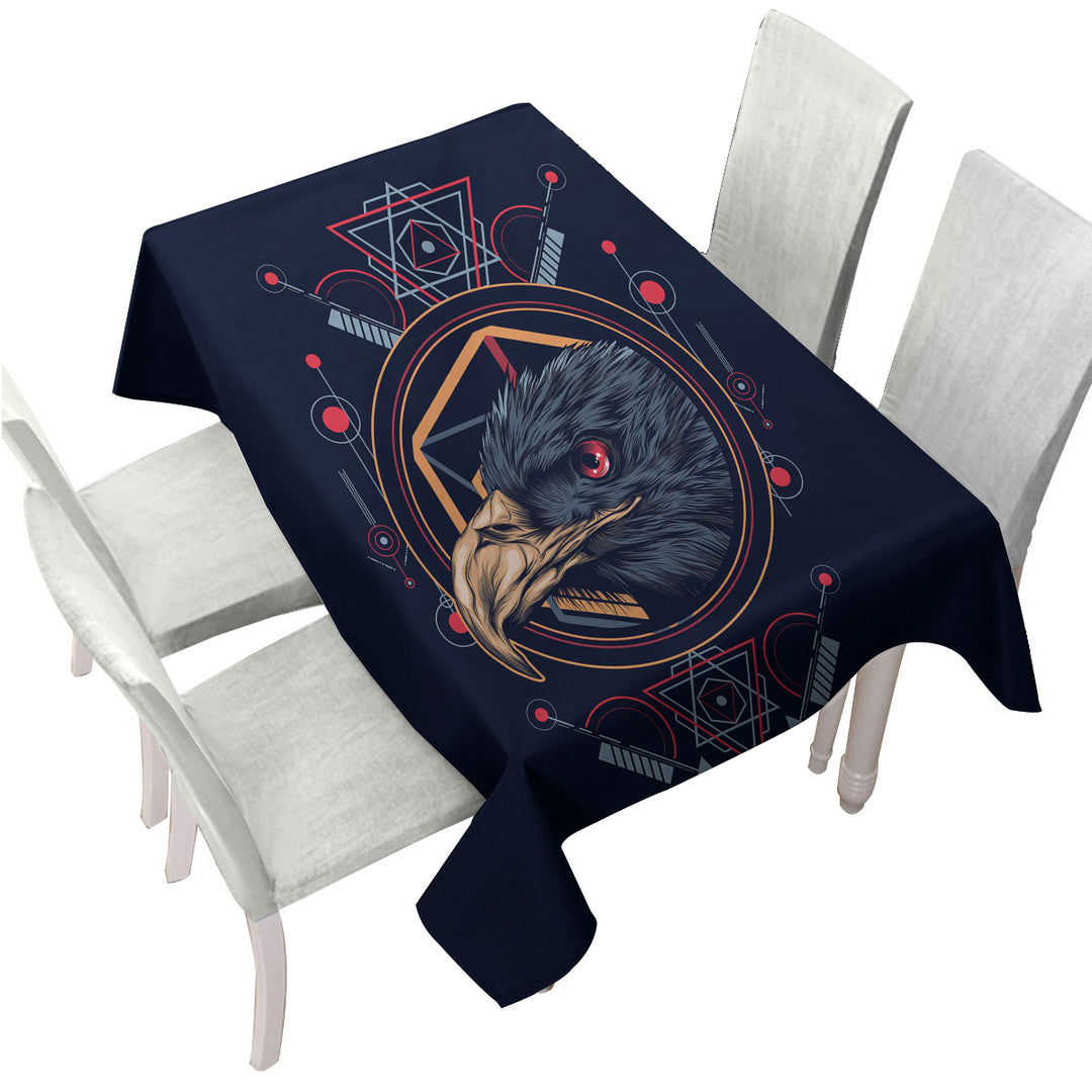 Native Spirit Black Eagle Tablecloth