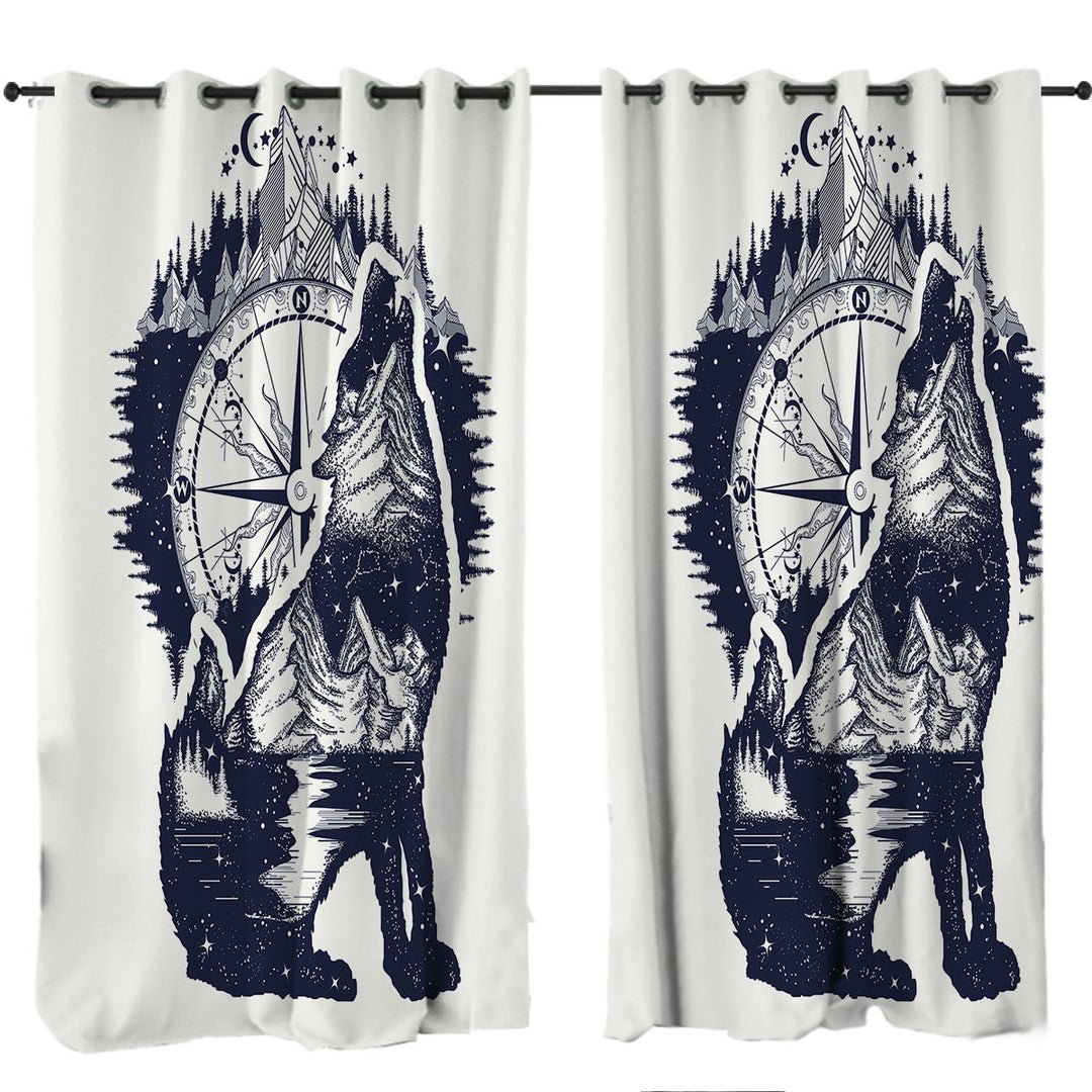 Nautical Wolf Curtains