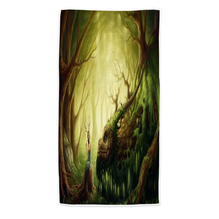 Nice Pool Towels Forgotten Fairytales Forest Fairy and Dragon