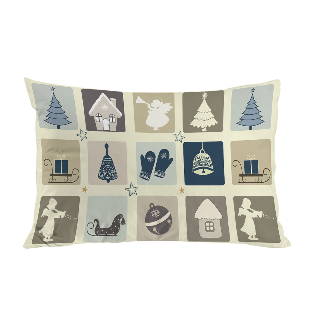 Nice Winter and Christmas Panel Pillowcases