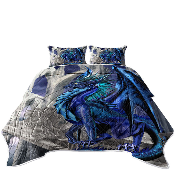 Nightfall Cool Purplish Dragon Coverlet