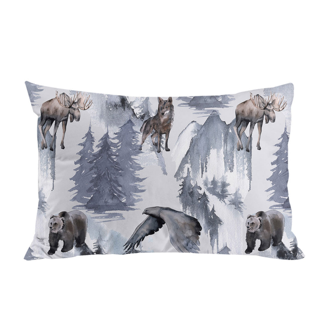 North America Wildlife Animals Pillowcase