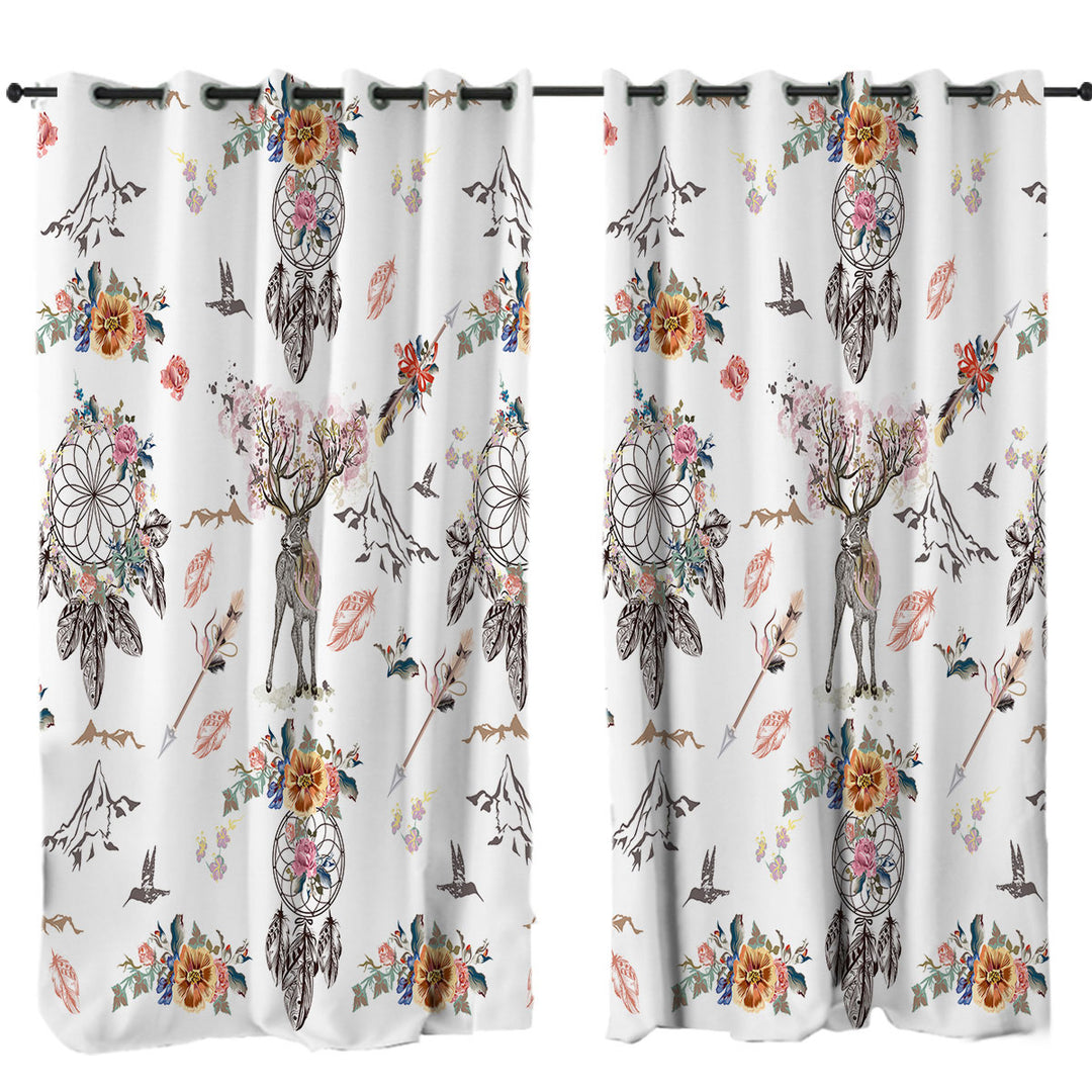 North American Floral Dream Catchers and Deer Drapes