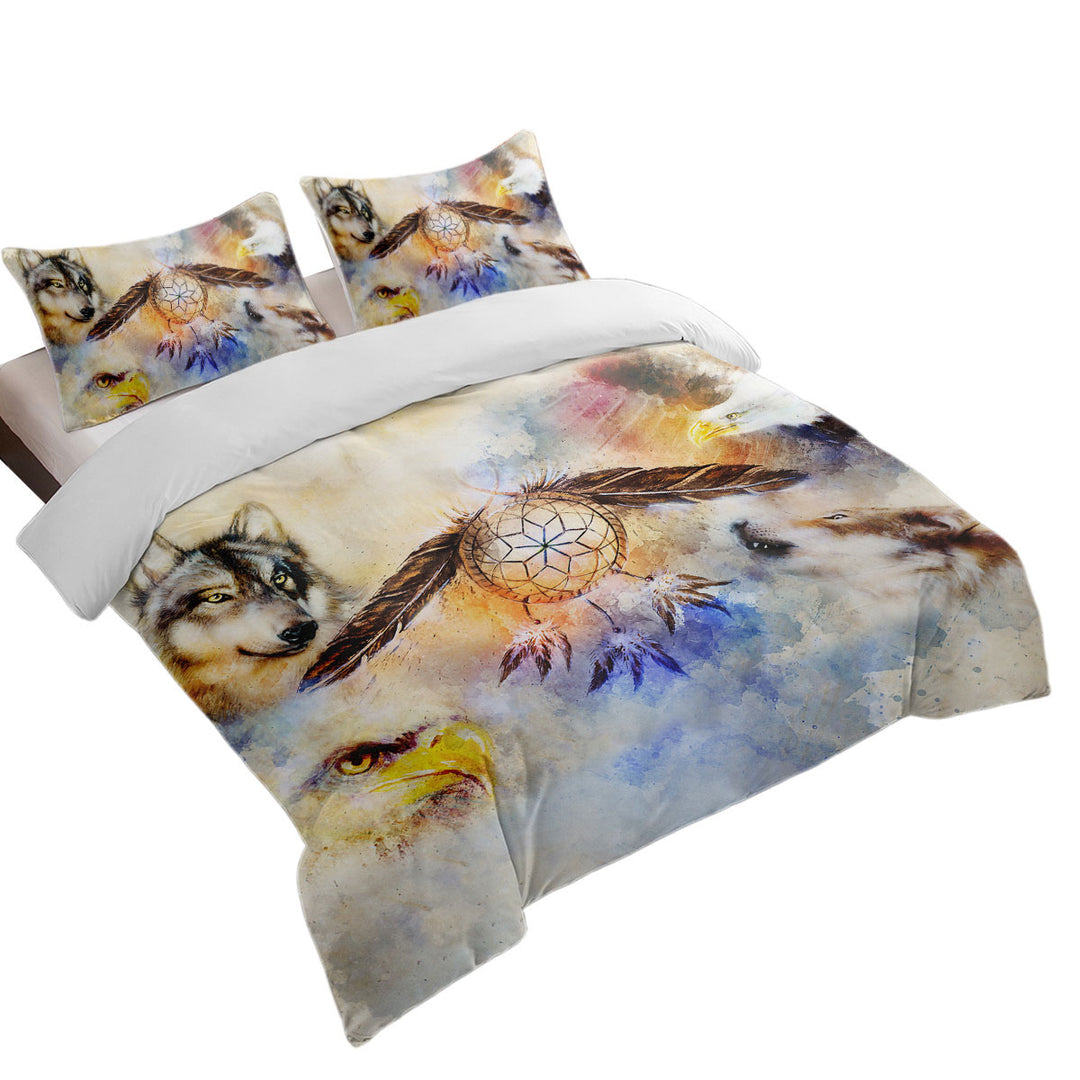 North American Wildlife and Dream Catcher Coverlet