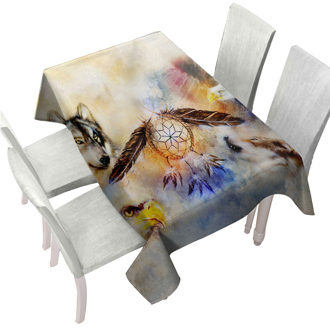 North American Wildlife and Dream Catcher Tablecloths