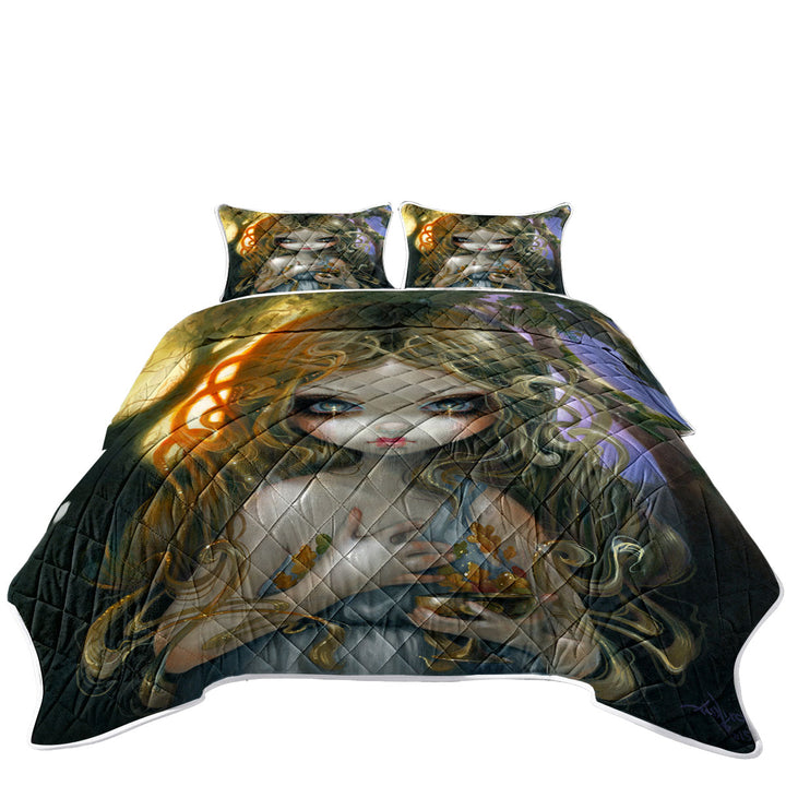 Oaken Mead Magical Fairy Maiden with Witchy Chalice King Quilt