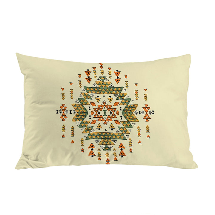 Orange Green Aztec Pillow Case Covers
