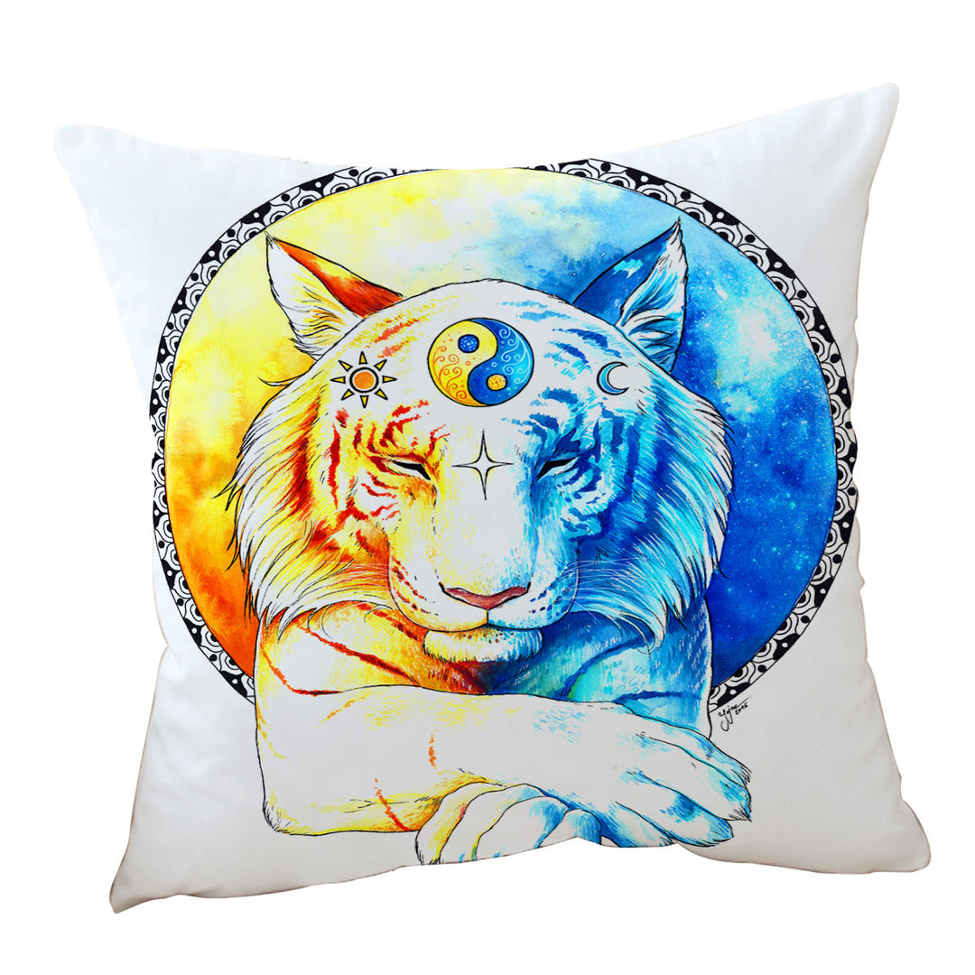 Oriental Cushion Covers Inner Balance Oriental Sun Moon Tiger
