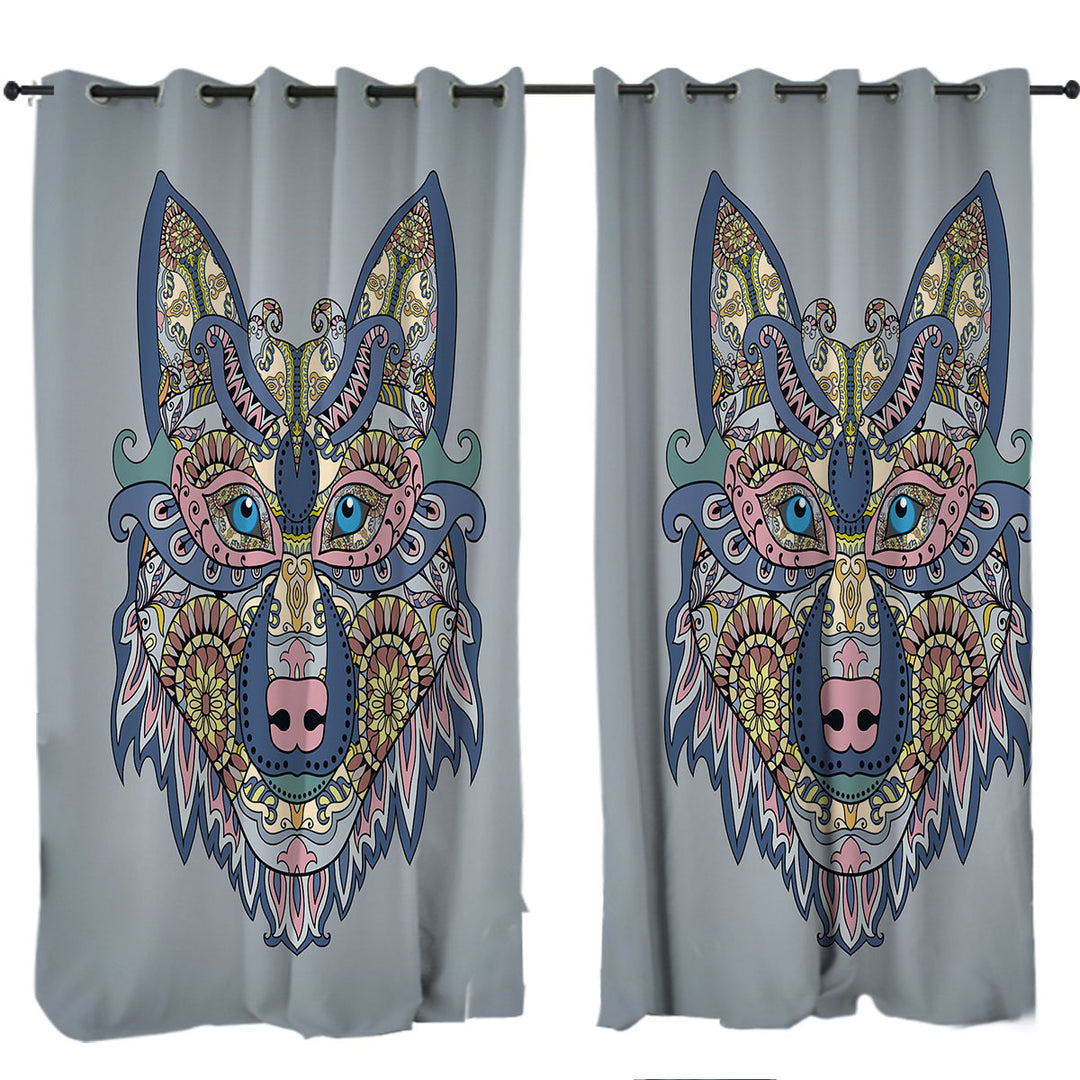 Oriental Wolf Curtain