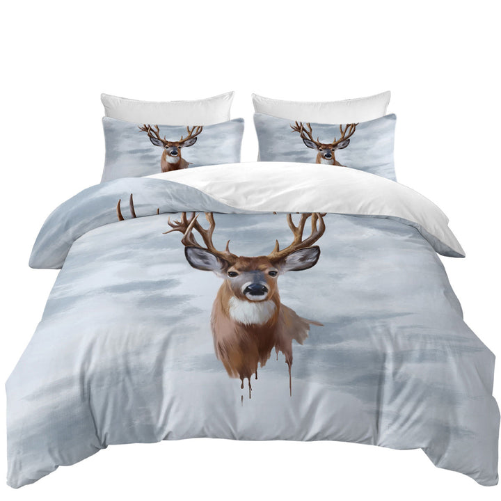 Painted Deer Bed Covers
