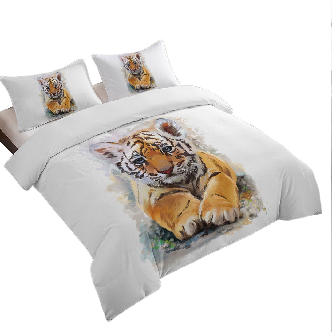 Painted Tiger Puppy Coverlet