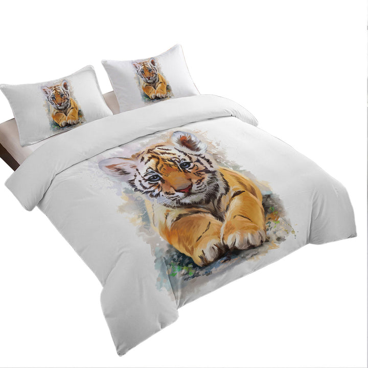 Painted Tiger Puppy Coverlet