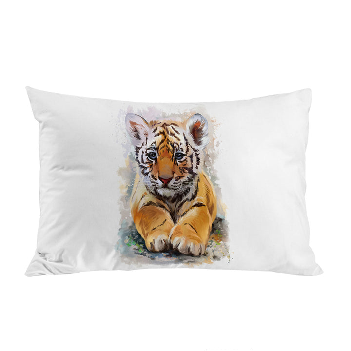 Painted Tiger Puppy Pillow Cases