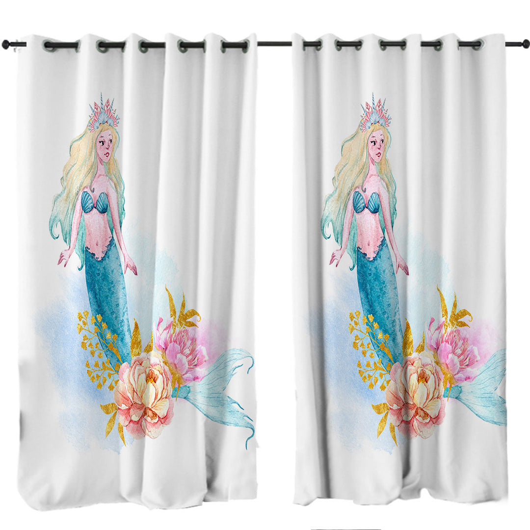 Pastel Color Mermaid Curtain