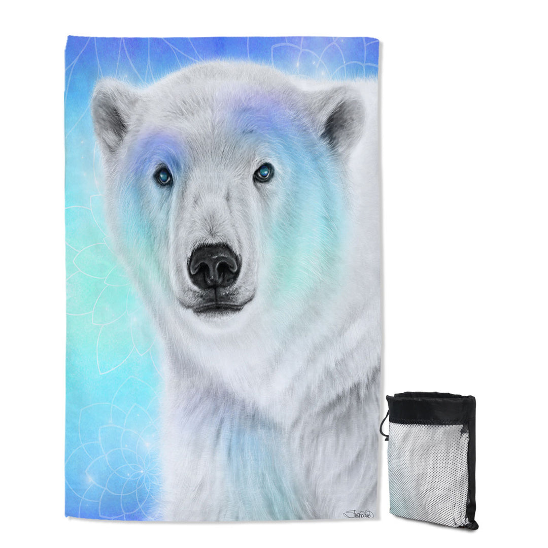 Pastel Dream Polar Bear Quick Dry Travel Beach Towel
