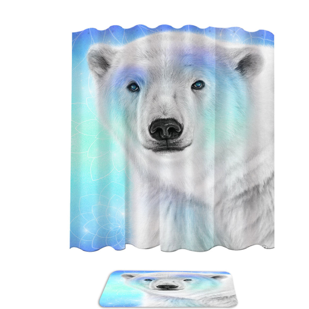 Pastel Dream Polar Bear Shower Curtain