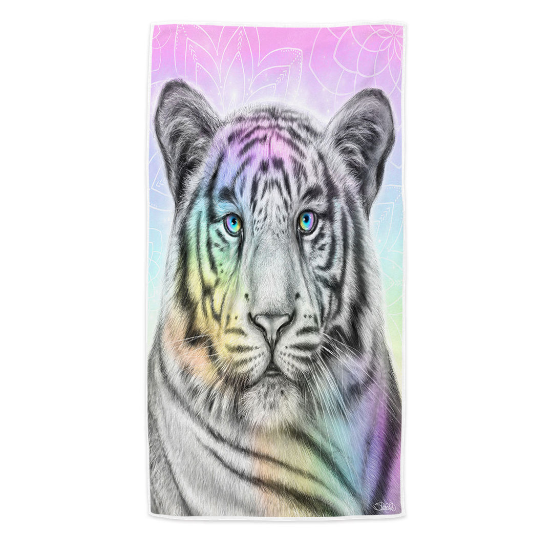 Pastel Dream Tiger Beach Towel