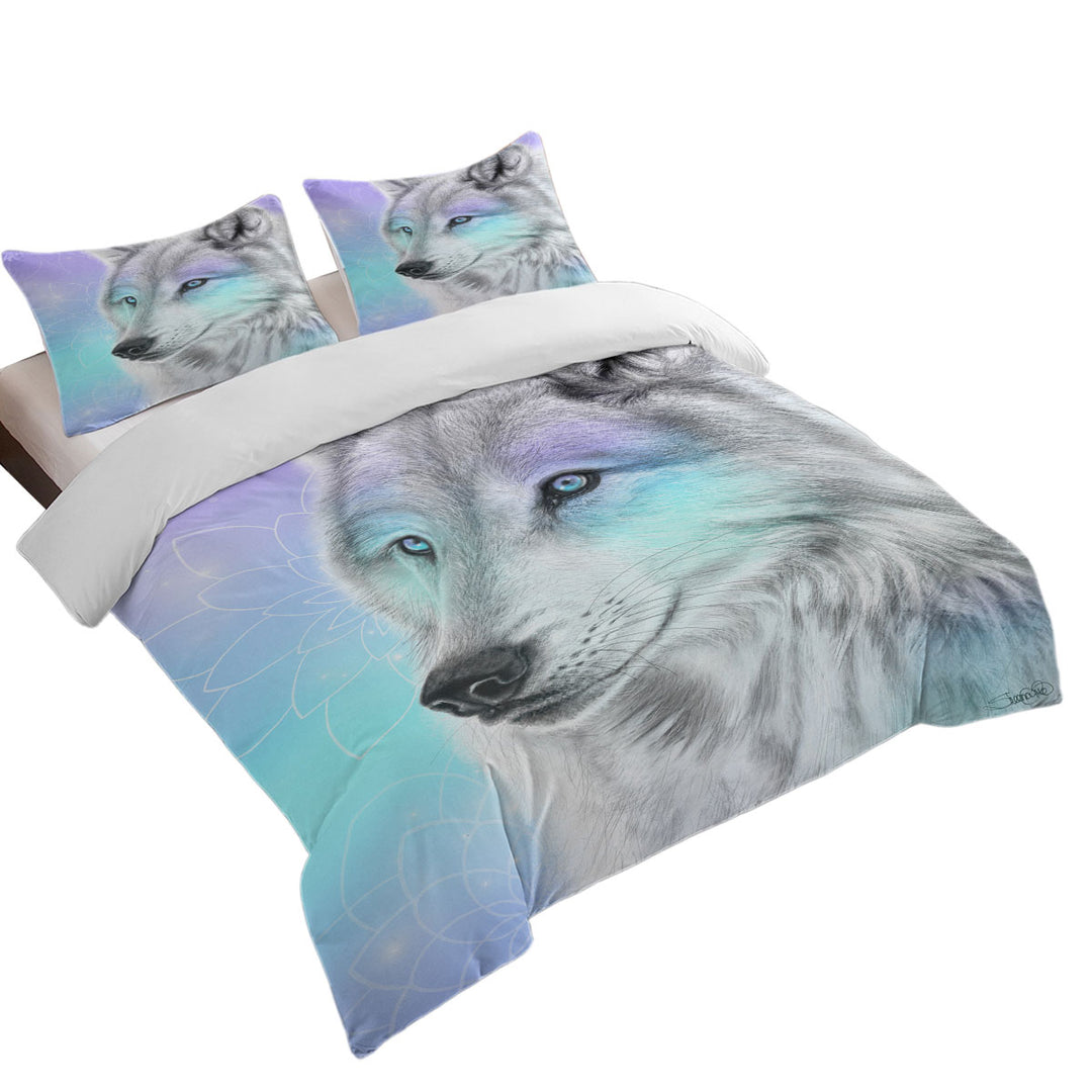 Pastel Dream Wolf Duvet Cover set