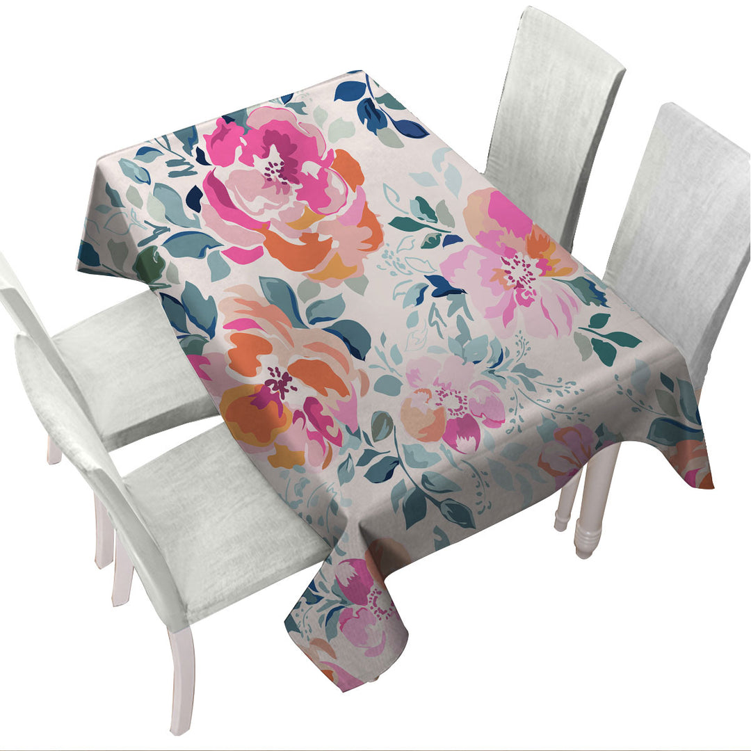 Pastel Flowers Custom table Covers
