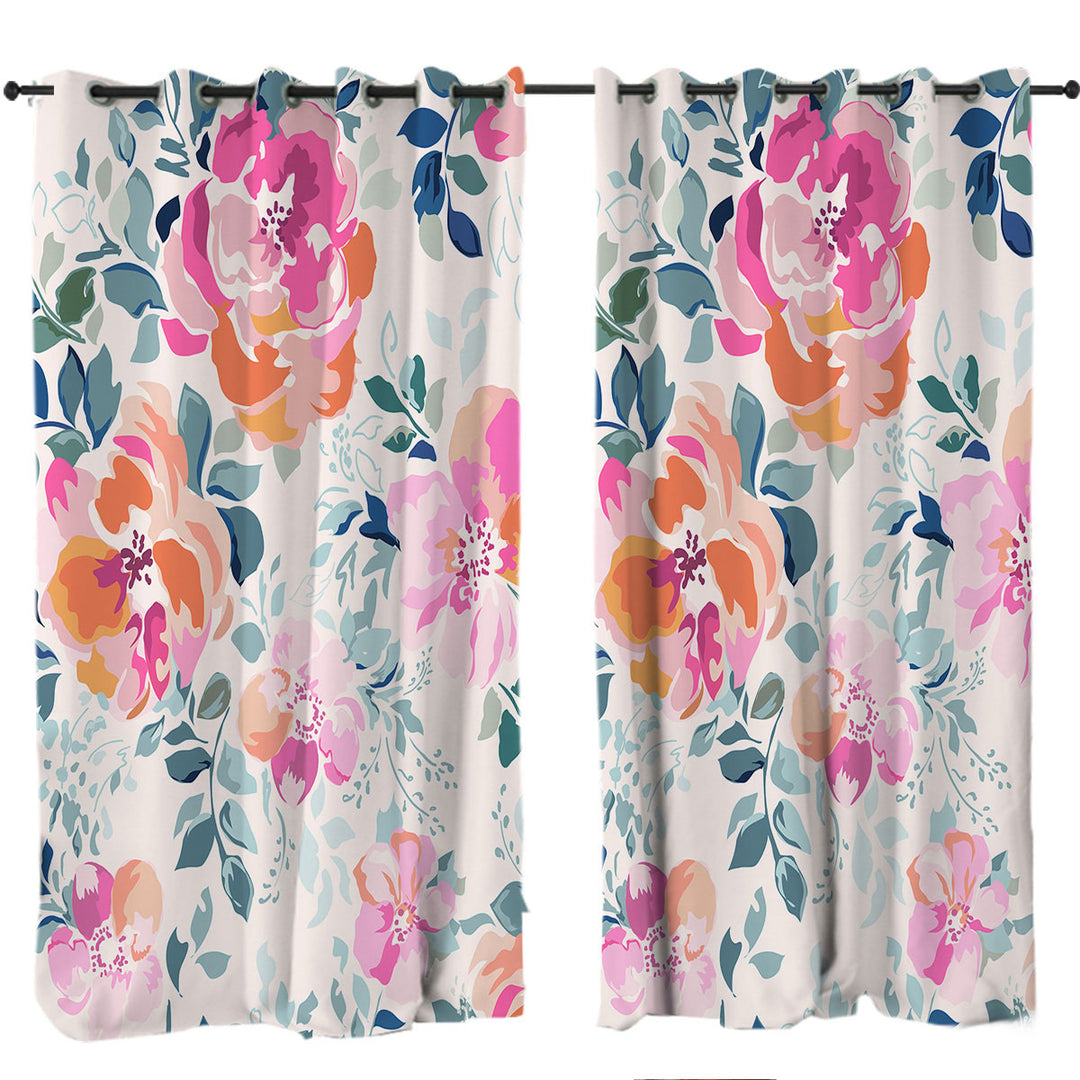 Pastel Flowers Drapery
