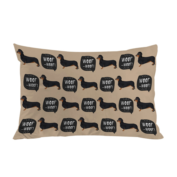 Pattern of Cute Black Dachshund Pillow Case Covers