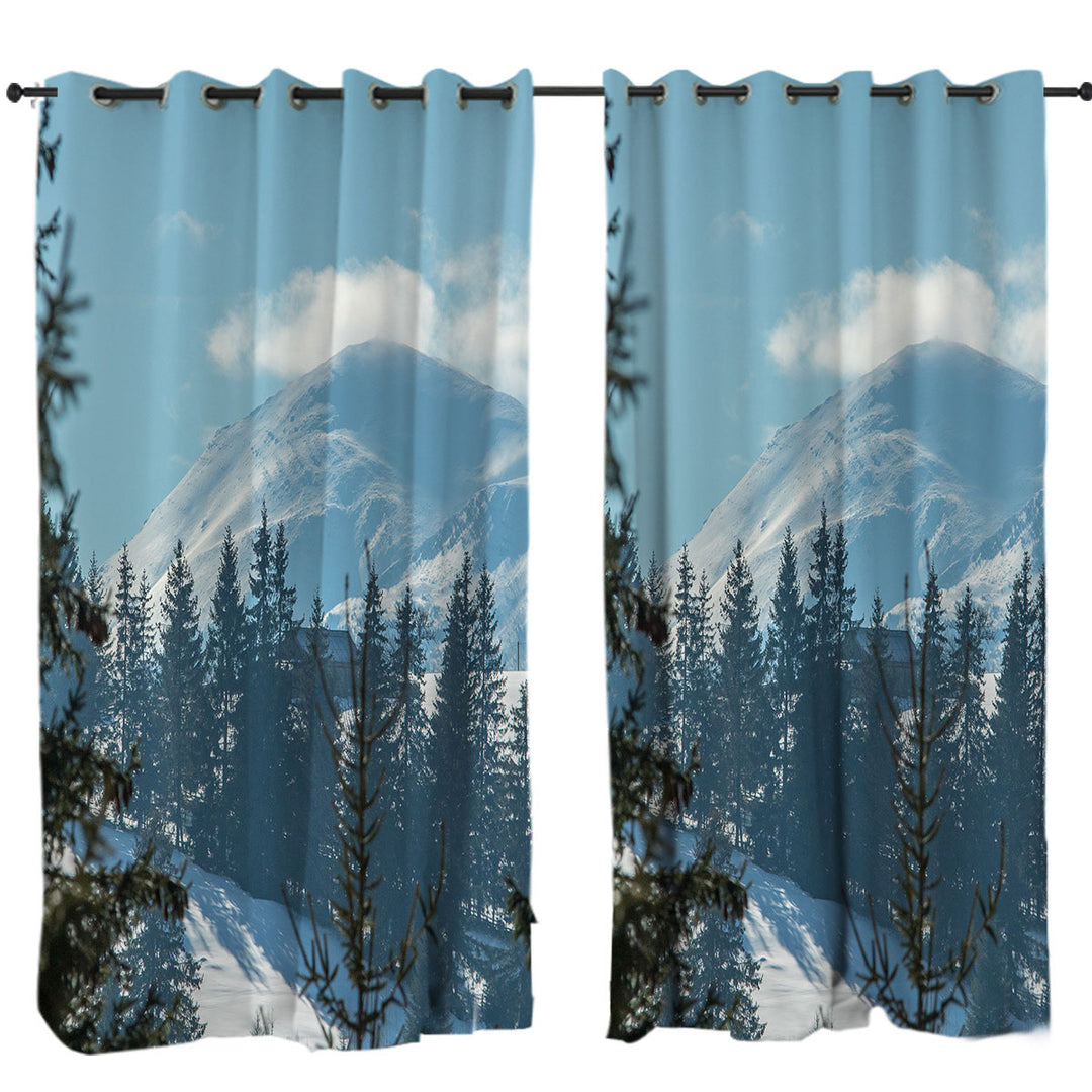Peaceful Mountain View Curtains