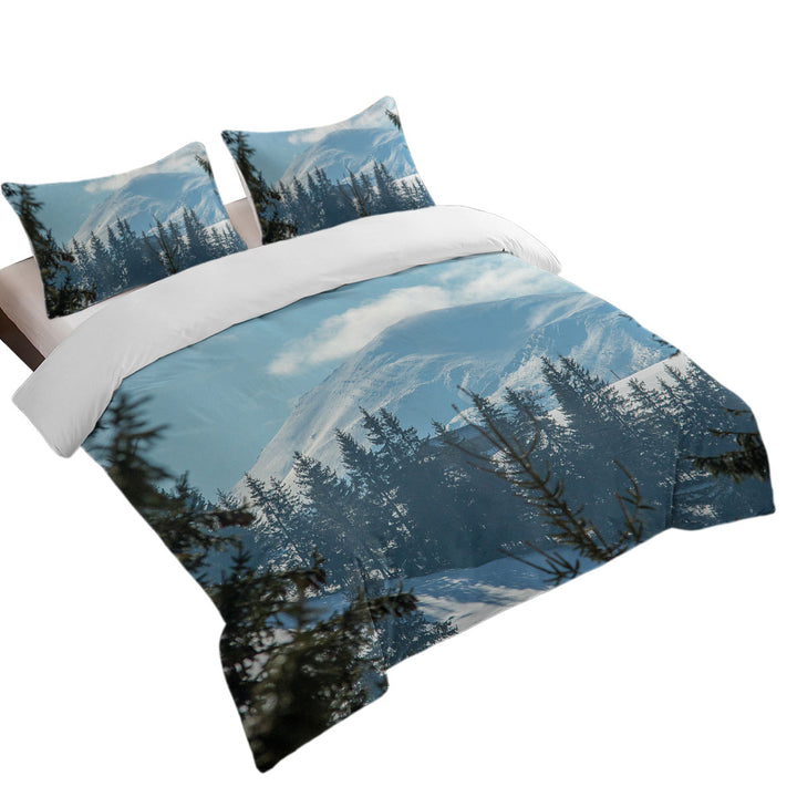 Peaceful Mountain View King Quilt Cover